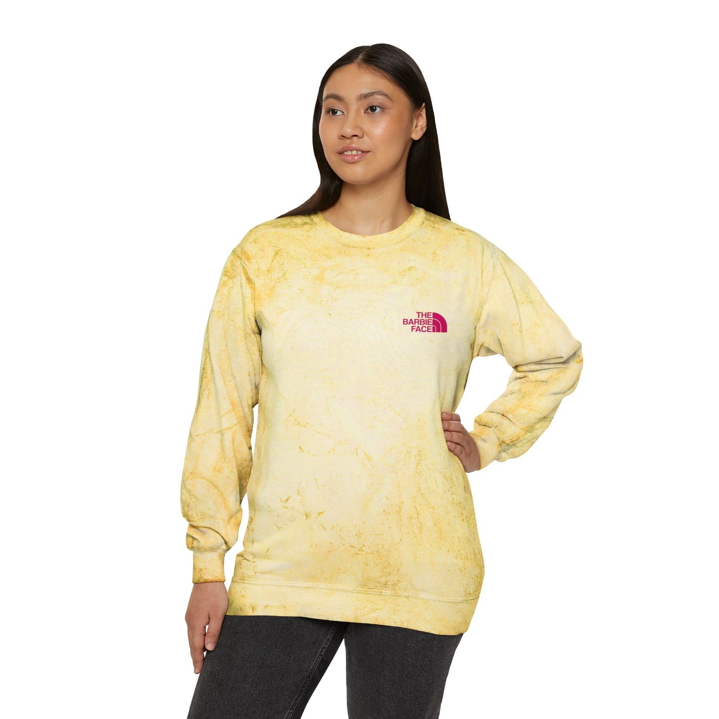 The Barbie Face Sweatshirt – Bright and Trendy for All Occasions