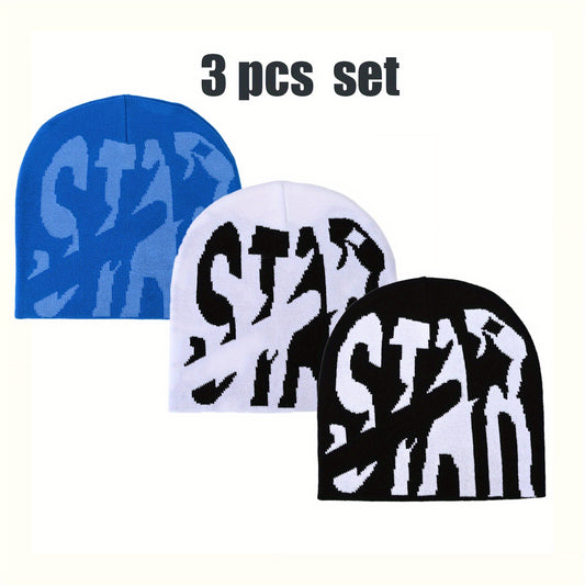 3-Piece Set STAR Beanie -